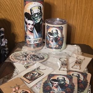 Valentine's!!! Frankenstein & The Bride LOVER TAROT CARD SET set <3